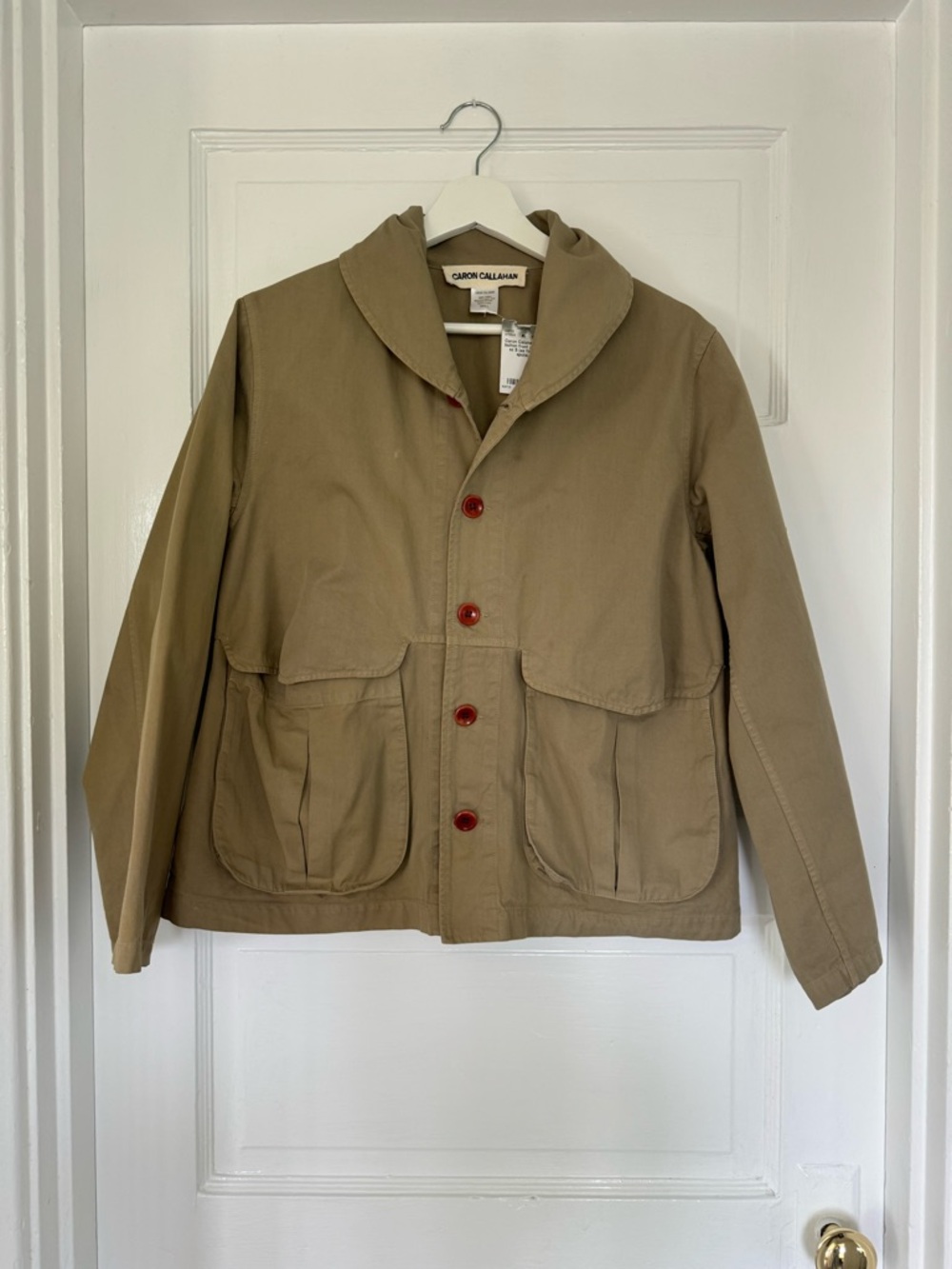 Caron Callahan Khaki Button-Front Jacket